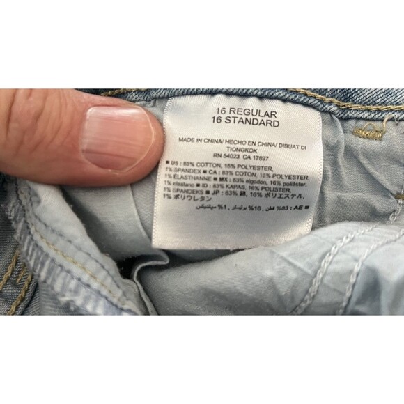 Old Navy Rockstar Women's Size 16 Stretch Straight Leg Distressed Mid Rise Jeans - Picture 5 of 5